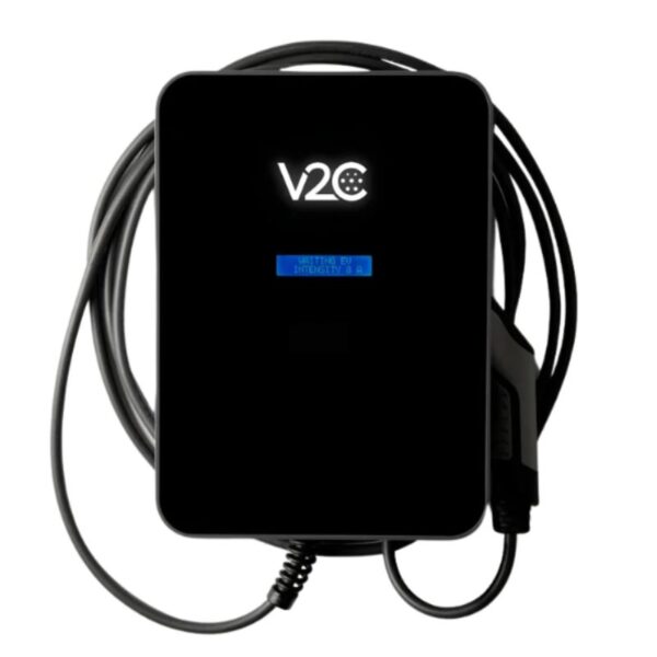 Cargador coche eléctrico V2C Trydan 7,4kW cable T2 5m + Prot + Schuko